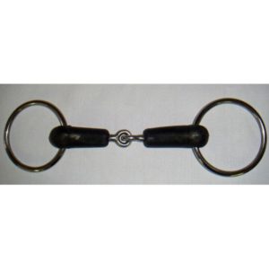 Bits Snaffle SS Loose Ring Jointed Rubber-77